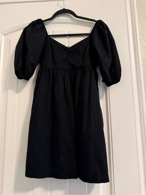 American Eagle Outfitters Black Puff Sleeve Mini Dress